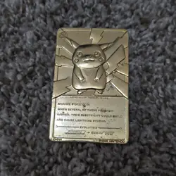 Burger King Pokemon 23k Gold Plated Pikachu #25 Trading Card 1999 - Image 4