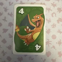 Charizard GREEN Four Pokemon UNO JAPANESE Card Game Pocket Monsters Back 4 - Image 1