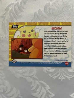 Topps Pokemon Card PIKACHU'S VACATION Success #55 Movie Animation Edition - Image 4