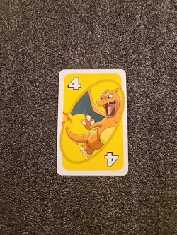 Charizard (Yellow) #4 Pokemon Japanese UNO Mattel Card GNH17 2022 - Image 1