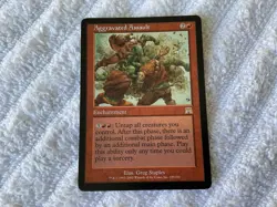 Magic the Gathering MTG 1x Aggravated Assault Onslaught MP/HP - Image 1