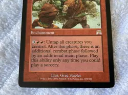 Magic the Gathering MTG 1x Aggravated Assault Onslaught MP/HP - Image 3