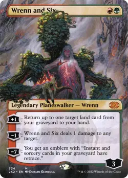 MTG Wrenn and Six (Borderless) - 334 / English / Near Mint - Image 1