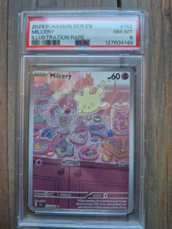 Milcery 152/142 Pokemon SCR Illustration Rare PSA NM-MT - Image 1