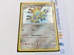 Magneton SHINY HOLO RARE card SV28/SV94 Sun & Moon Hidden Fates 2019 Pokemon - Image 2