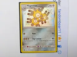 Magneton SHINY HOLO RARE card SV28/SV94 Sun & Moon Hidden Fates 2019 Pokemon - Image 3