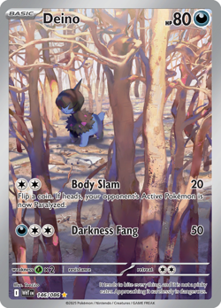 1x Deino - 146/086 - Illustration Rare NM-Mint Pokemon SV10.5b - White Flare - Image 1