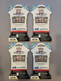 Pokemon Stellar Crown Sleeved Booster Packs X4 - Image 2