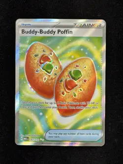 Pokemon TCG Buddy-Buddy Poffin #167/132 Me01: Mega Evolution Full Art Holo NM - Image 1