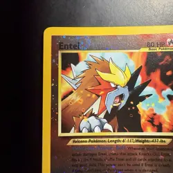 Pokemon Vintage Reverse Holo Swirl Promo #34 Entei WoTC Black Star - Image 2
