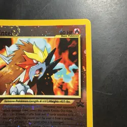 Pokemon Vintage Reverse Holo Swirl Promo #34 Entei WoTC Black Star - Image 3