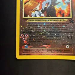 Pokemon Vintage Reverse Holo Swirl Promo #34 Entei WoTC Black Star - Image 5