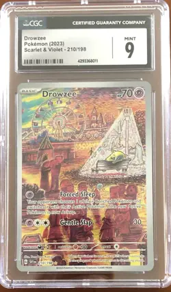 Drowzee 210/198 Pokemon Scarlet & Violet Base IR CGC 9 - Image 1