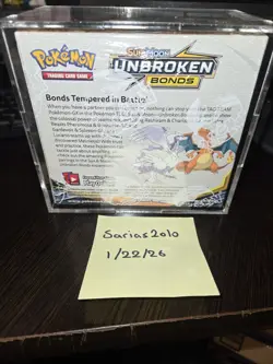 POKEMON SUN & MOON UNBROKEN BONDS BOOSTER BOX W/ ACRYCLIC CASE - Image 3