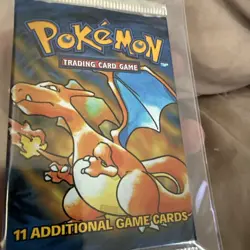 Pokemon TCG Base Set Unlimited Booster Pack Charizard Art WOTC Sealed UNWEIGHED - Image 3