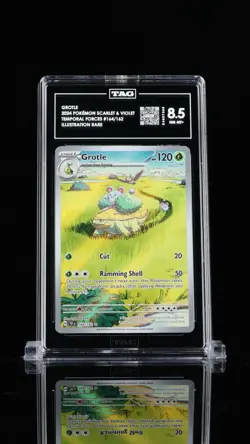 TAG 8.5 Grotle 164/162 Temporal Forces Illustration Rare POKEMON 2024 - Image 1