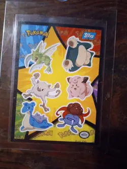 1999 Topps Pokemon The Movie Sticker Slyther Snorlax Clafairy - Image 1