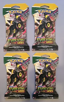 Pokemon Evolving Skies Sleeved Booster Packs X4 - Image 1