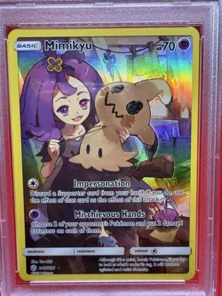 2019 POKEMON SUN & MOON COSMIC ECLIPSE SECRET #245 FULL ART/MIMIKYU PSA MINT 9 - Image 2