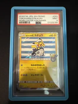 2018 POKEMON JPN SM PROMO POKEMON CENTER YOKOHAMA #283 YOKOHAMA'S PIKACHU PSA 9 - Image 3