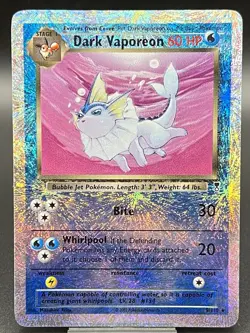 2002 Pokemon Dark Vaporeon 9/110 Reverse Holo Legendary Collection WOTC LP - Image 1
