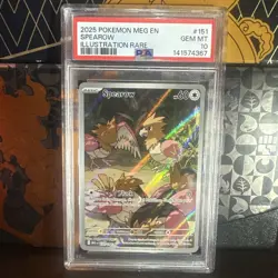 2025 POKEMON MEG EN-MEGA EVOLUTION ILLUSTRATION RARE #151 SPEAROW PSA 10 - Image 1