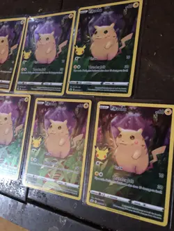 2021 Pokemon Celebrations Pikachu Full Art #005 Holo Lot x7 NM - Image 3