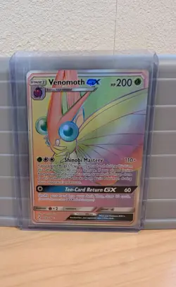 Pokemon TCG Venomoth GX 216/214 Unbroken Bonds Rainbow Rare - Image 1