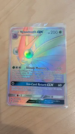 Pokemon TCG Venomoth GX 216/214 Unbroken Bonds Rainbow Rare - Image 2