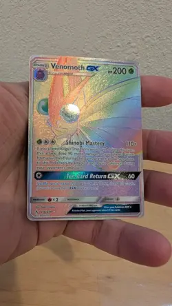 Pokemon TCG Venomoth GX 216/214 Unbroken Bonds Rainbow Rare - Image 3