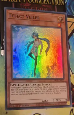 Yu-Gi-Oh Effect Veiler RA01-EN003 Super Rare 1st Edition Near Mint Condition - Image 2