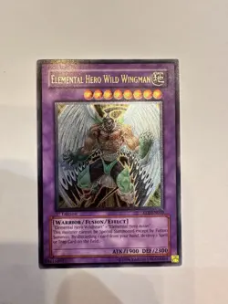 Yu-Gi-Oh Elemental Hero Wild Wingman EOJ-EN035 1st Edition Super Rare Holo - Image 1