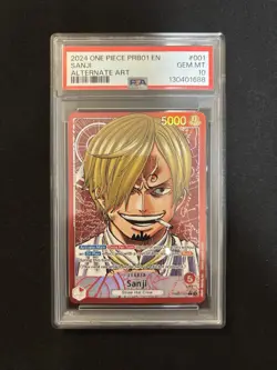 Sanji PRB01-001 Leader Alt Art One Piece The Best - PSA 10 Gem Mint - Image 1