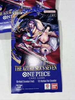 One Piece TCG OP14 The Azure Sea’s Seven Booster Pack Lot Of 5 Factory Sealed - Image 2