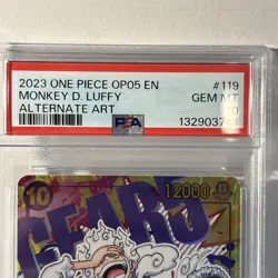 2023 Monkey.D.Luffy (PSA 10) OP05-119 [Alt Art] GEM MINT - Image 4