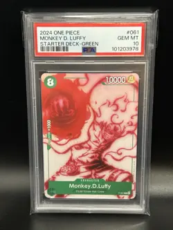 2024 One Piece Monkey D. Luffy Starter Deck - Green #061 P-061 EN PSA 10 - Image 1