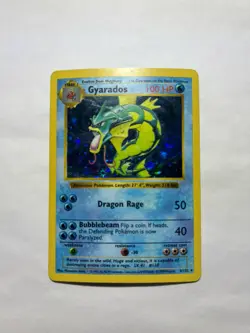 Pokemon Gyarados Holo Rare TCG Base Set Card 6/102 LP Condition - Image 1