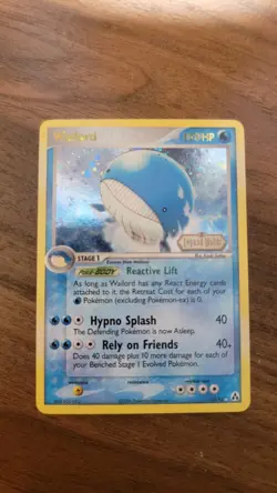 Pokemon Card - Wailord Legend Maker 14/92 Reverse Holo Stamped - Image 2