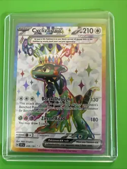 Pokemon TCG Cyclizar EX Sv08: Surging Sparks Holo Ultra Rare Card 228/191 - Image 1