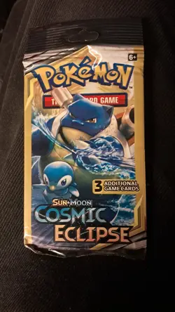 🔥Pokemon TCG Cosmic Eclipse 3 Card Booster Pack Sun & Moon Blastoise Art 🔥 - Image 1