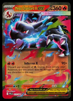 Pokemon Card Mega Charizard X ex 013/094 ME02: Phantasmal Flames - Image 1