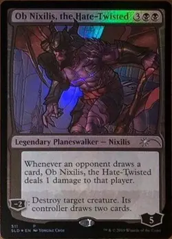 Ob Nixilis the Hate-Twisted Stained Glass -Foil Near Mint MTG Secret Lair - Image 1