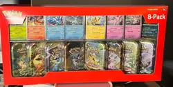 Pokemon TCG Prismatic Evolutions Costco 8 Mini-Tin Bundle w/ Promo Cards SEALED - Image 1