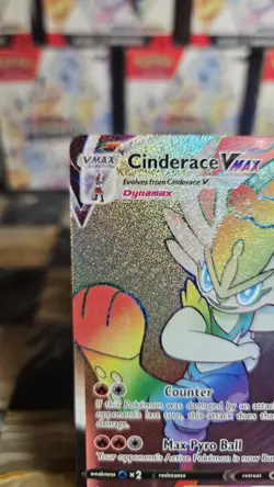 Cinderace VMAX Holo Pokemon Card 194/192 Rebel Clash - Image 2