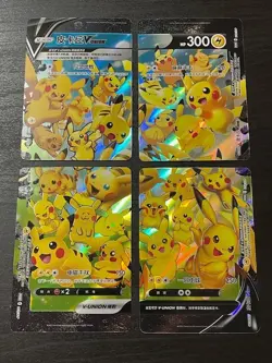 Pokemon TCG: Chinese Pikachu V-Union 4 Card Set - Image 1