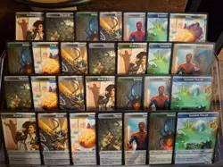Magic the Gathering Spider-Man Trading Card Lot of 76 Token Cards - Image 1