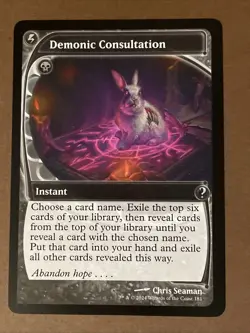 Demonic Consultation (Future Sight) #181 Mystery Booster 2 Regular - Image 1