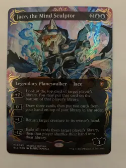 Jace, the Mind Sculptor (Borderless) (Raised Foil) Commander: Bloomburrow Foil - Image 1