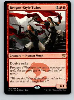 Magic the Gathering Dragon-Style Twins Khans of Tarkir MTG Free Shipping! - Image 1