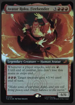 Avatar Roku, Firebender (EXTENDED ART FOIL) (0191) Avatar: The Last Airbender - Image 1